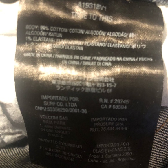 VOLCOM SOLVER BLUE JEANS SIZE 31 - Picture 5 of 13